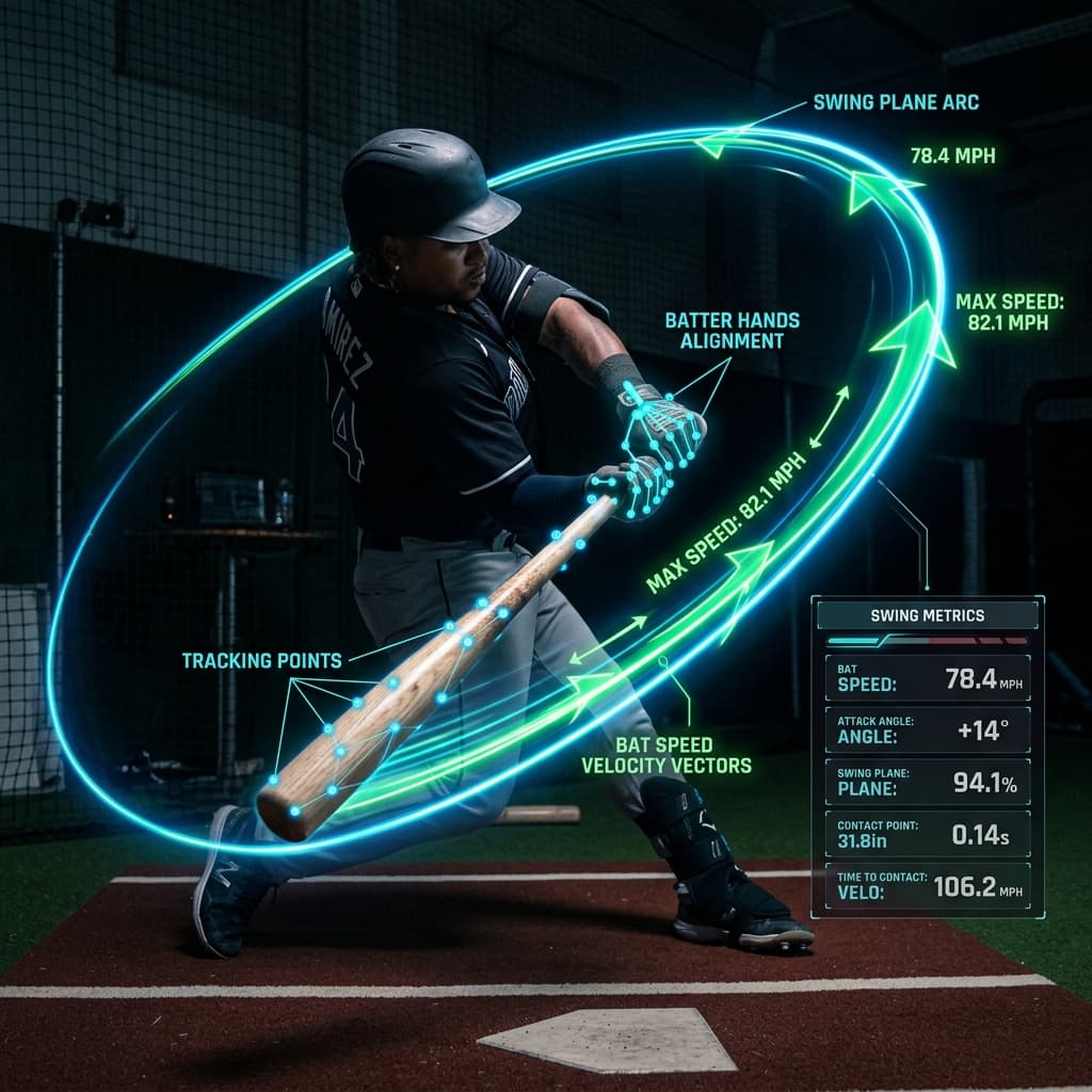 MLB Bat Speed Swing Plane and Mechanics Tracking