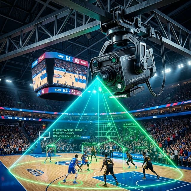 Autonomous Smart Camera analyzing a basketball court
