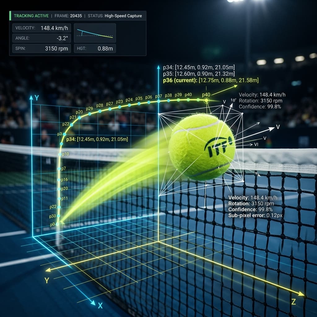 Tennis Ball Motion Blur and Trajectory Tracking