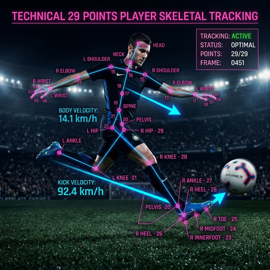 Technical 29 Points Player Skeletal Tracking